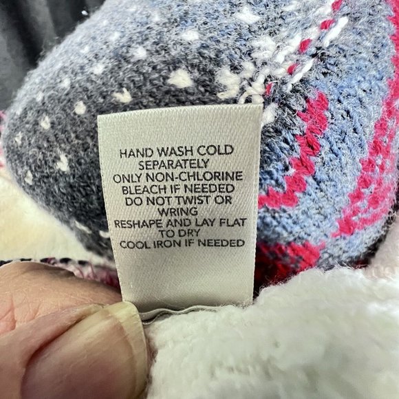 CJ Banks Knit Cowl Neck Sweater 1X Reindeer Snowflake Fair Isle Holiday Winter - Picture 10 of 10